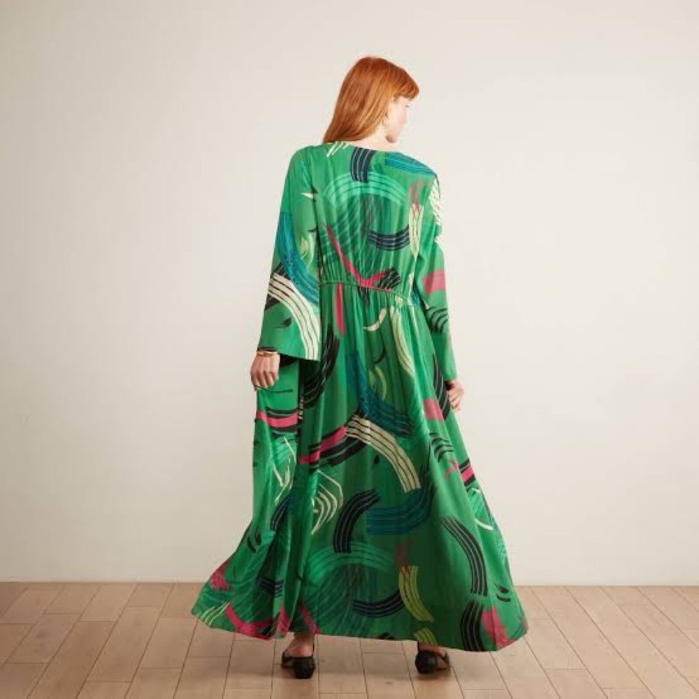 THE ODELLS - ANTHROPOLOGIE Paloma Paint-Swiped Maxi Dress XS - 3 ways - Picture 4 of 11